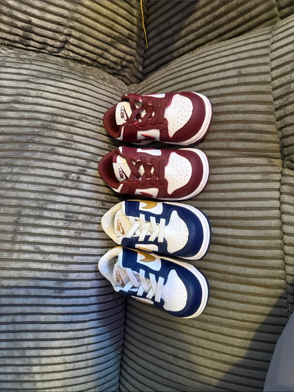 Nike Kids' Low-Top Sneakers - White & Maroon / White & Navy
